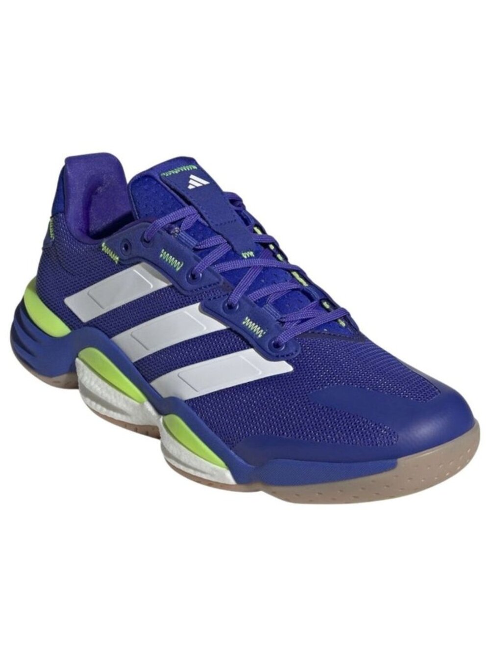 Mens Size 9.5 adidas Stabil 16 M Indoor Court Shoes Lucid Blue Lemon IE1083 New